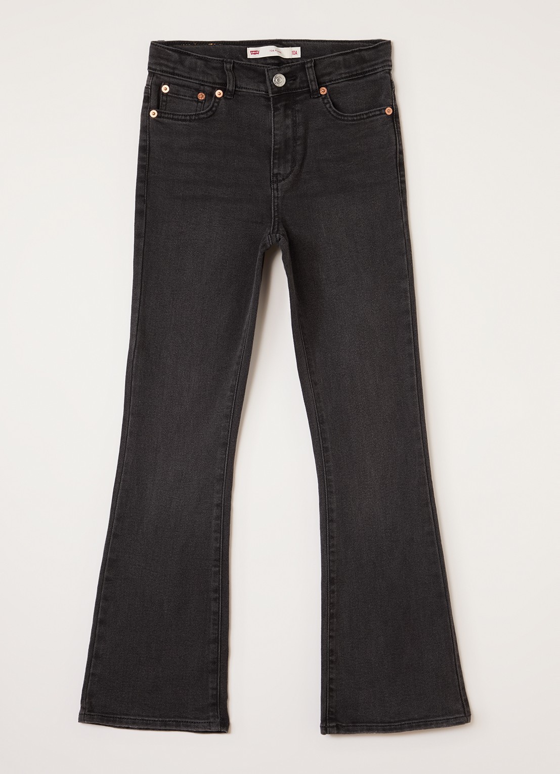 Levi's 726 high waist flared jeans met gekleurde wassing - voorkant zwart