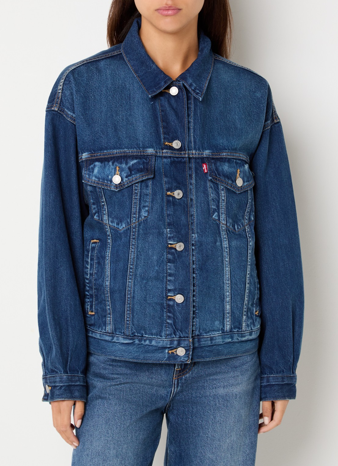 Levi's 90s Trucker spijkerjas met steekzakken - detail 4 indigo