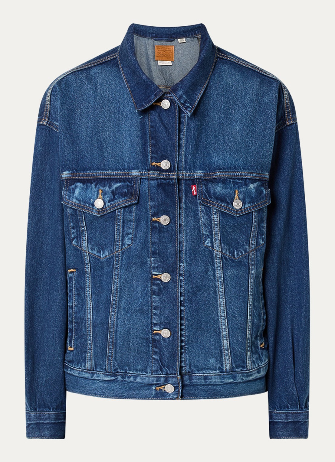 Levi's 90s Trucker spijkerjas met steekzakken - voorkant indigo