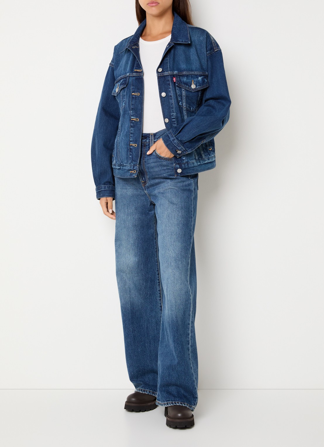 Levi's 90s Trucker spijkerjas met steekzakken - voorkant 2 indigo
