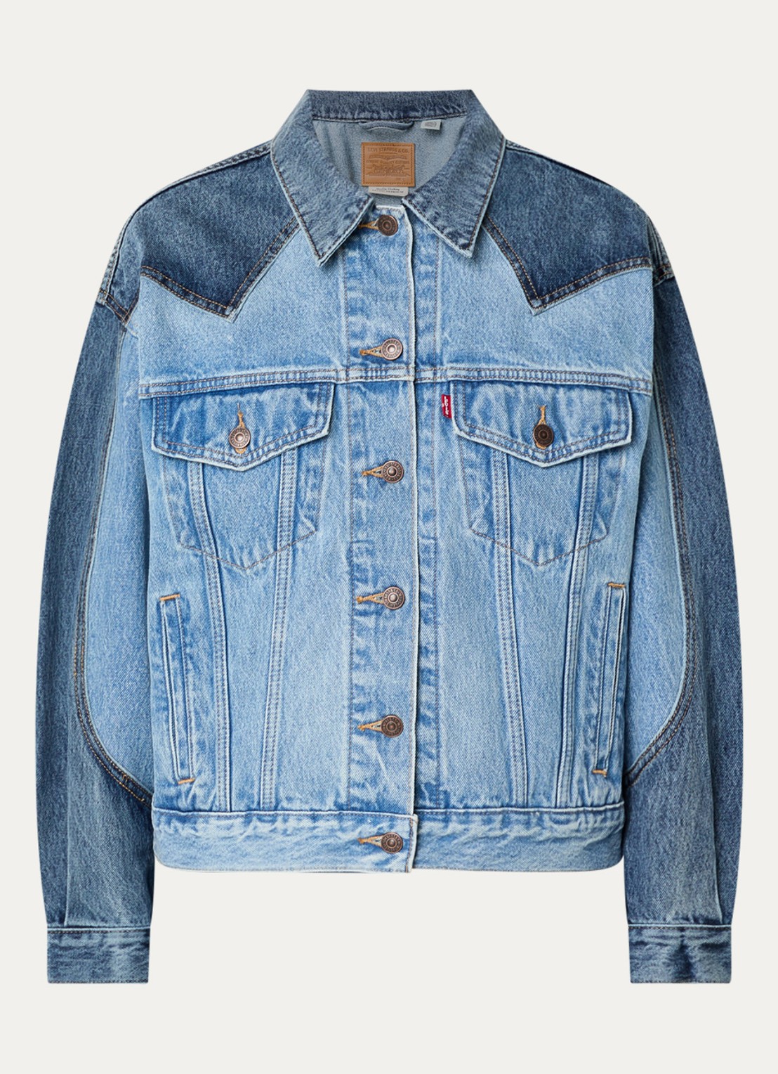 Levi's 90s Western spijkerjas met steekzakken - voorkant 2 indigo