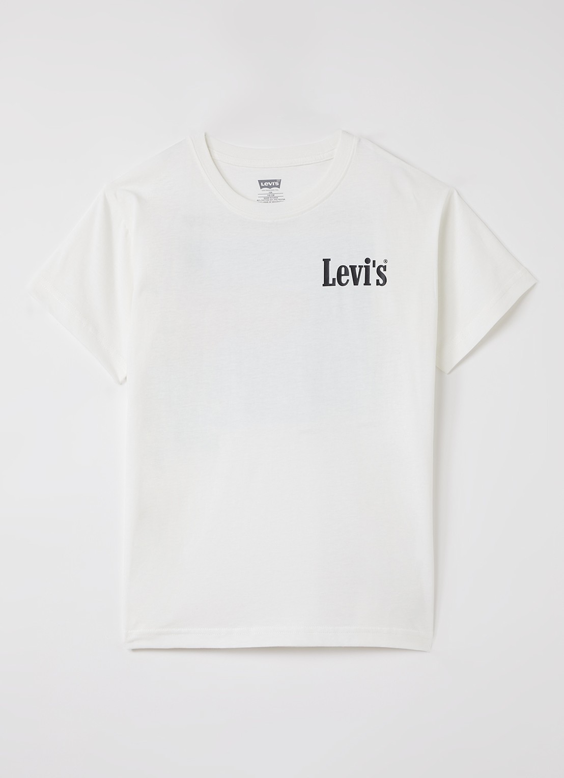 Levi's Acquatic Lounge T-shirt met logo- en backprint - voorkant gebroken wit