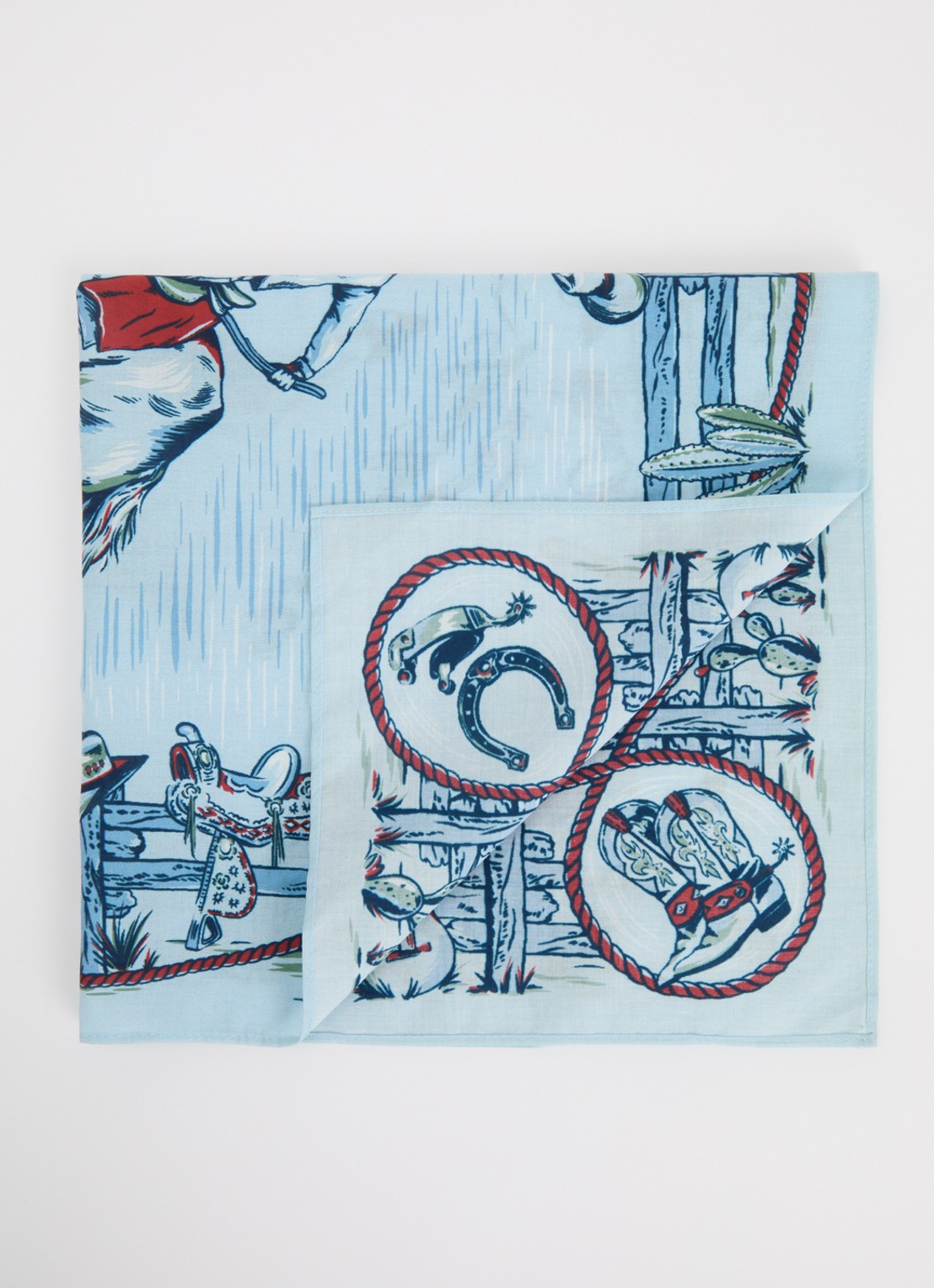 Levi's Bandana met print 50 x 50 cm - detail 2 lichtblauw