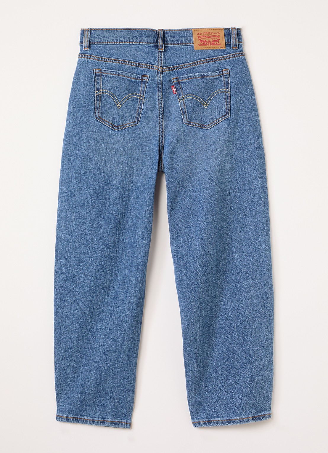 Levi's Barrel loose fit jeans met medium wassing - voorkant 2 indigo