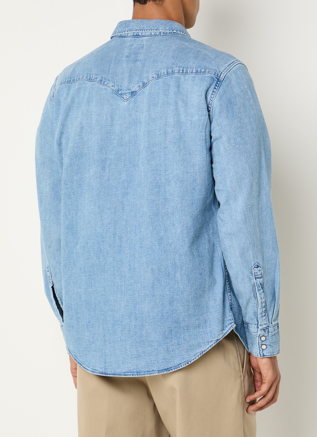 Levi's Barstow regular fit overshirt van denim met borstzakken - achterkant 2 indigo