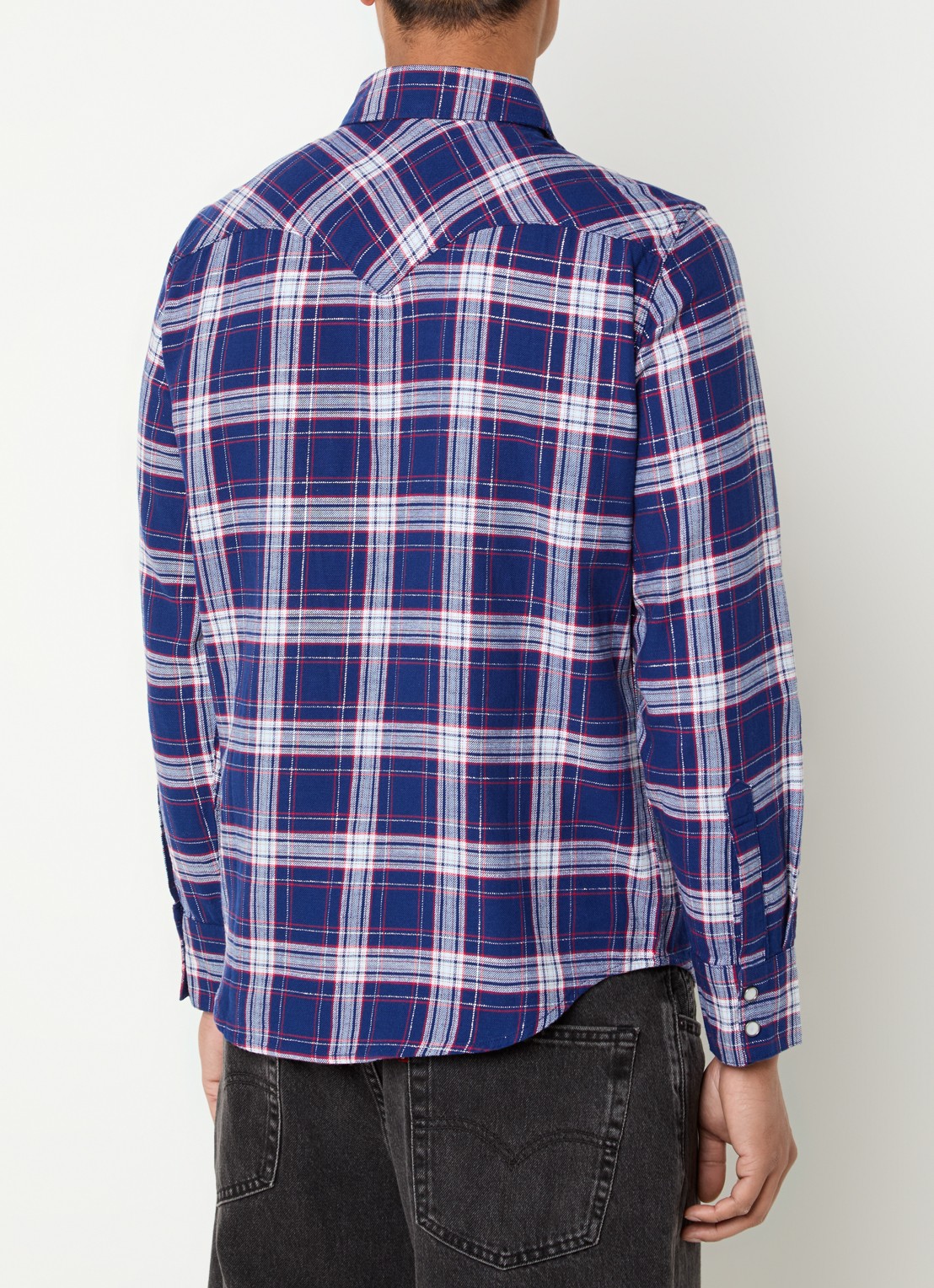 Levi's Barstow Western regular fit overhemd met ruitdessin - achterkant 4 blauw