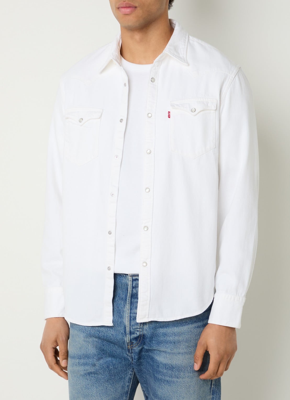 Levi's Barstow Western regular fit overshirt - detail gebroken wit