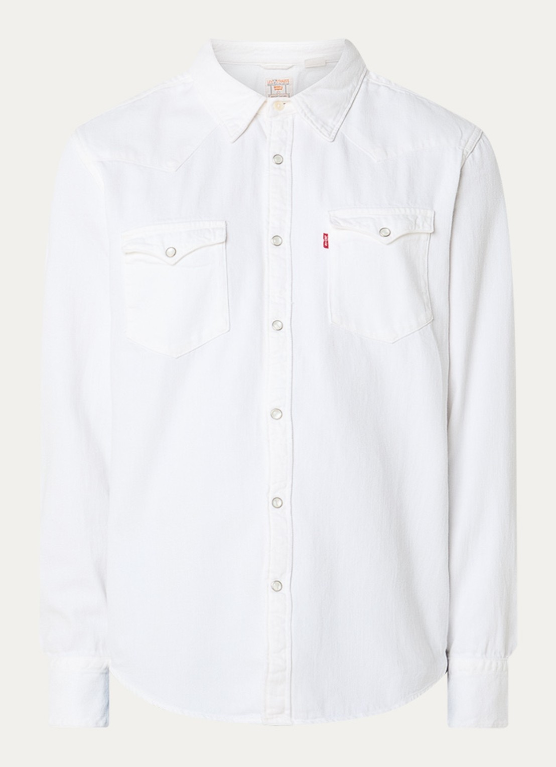 Levi's Barstow Western regular fit overshirt - voorkant 3 gebroken wit