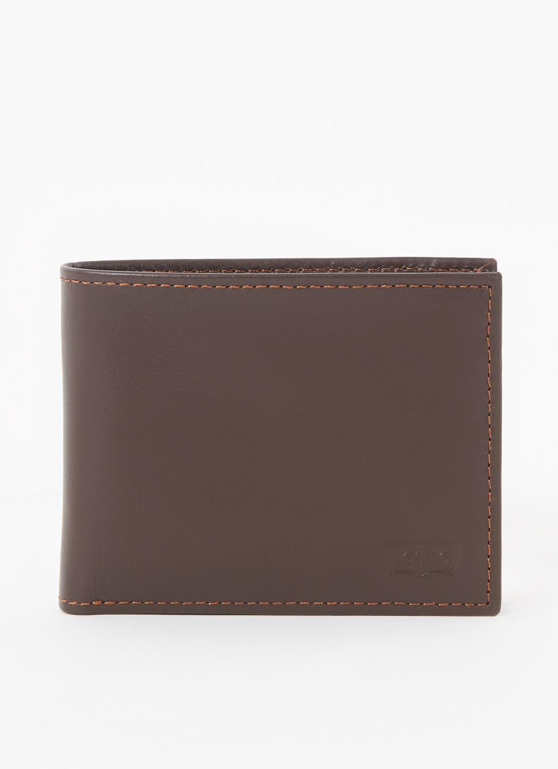 Levi's Bifold portemonnee van leer - voorkant 2 naturel