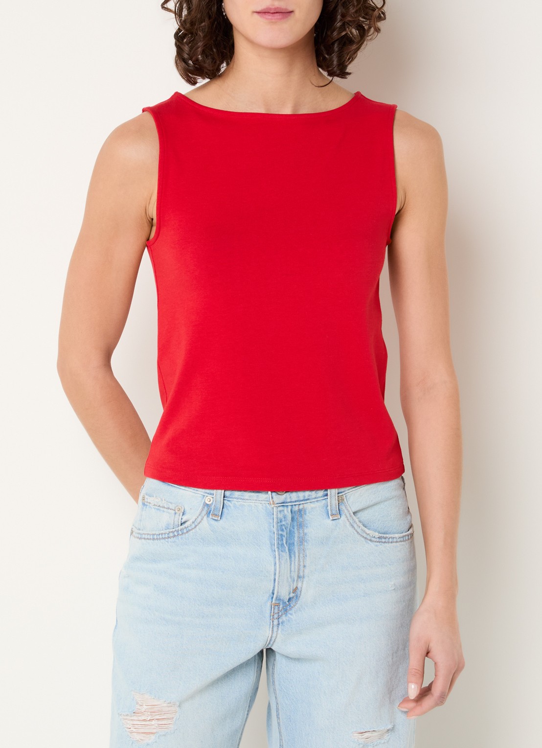 Levi's Blair tanktop met stretch - detail 4 steenrood