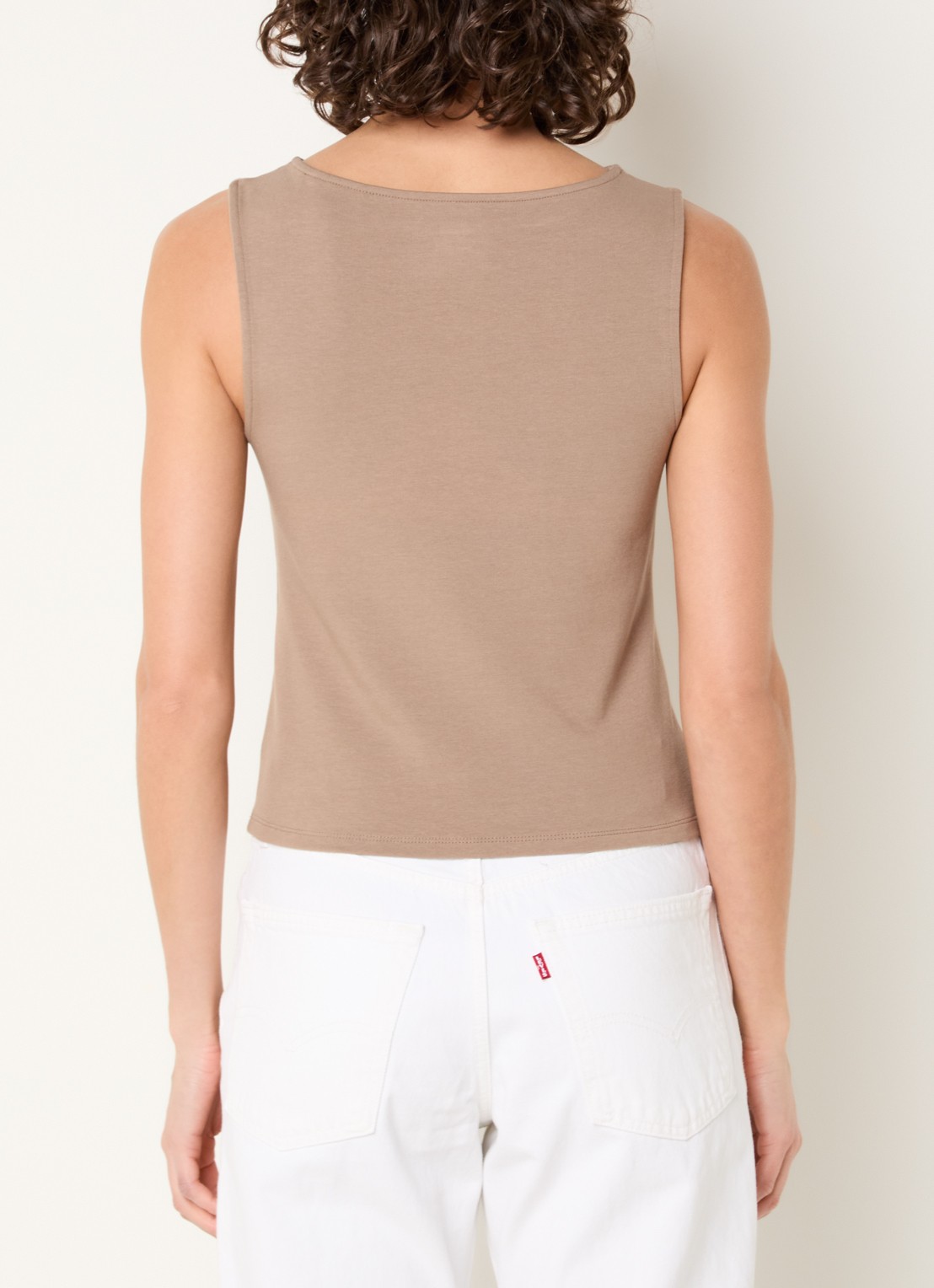 Levi's Blair tanktop met stretch - achterkant 2 zand