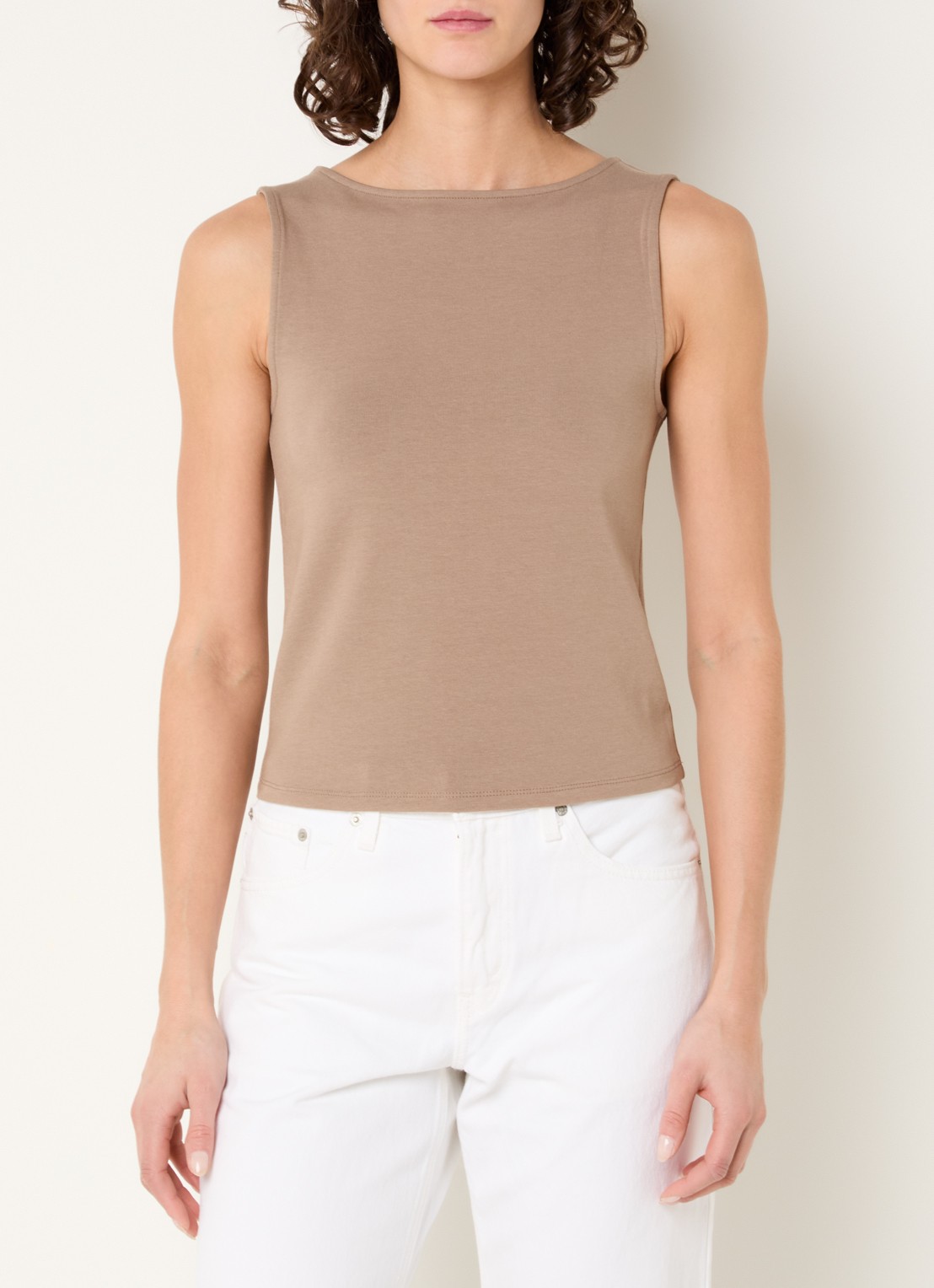 Levi's Blair tanktop met stretch - detail zand