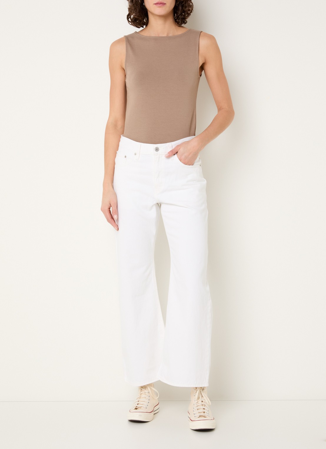 Levi's Blair tanktop met stretch - voorkant 4 zand