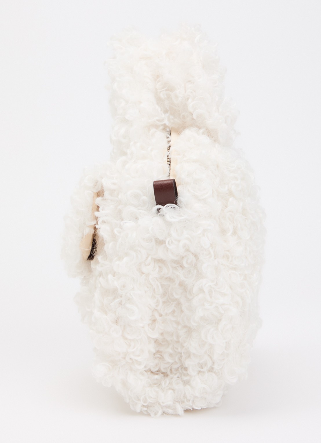 Levi's Blake Small handtas van teddy met afneembare schouderriem - detail 4 wit