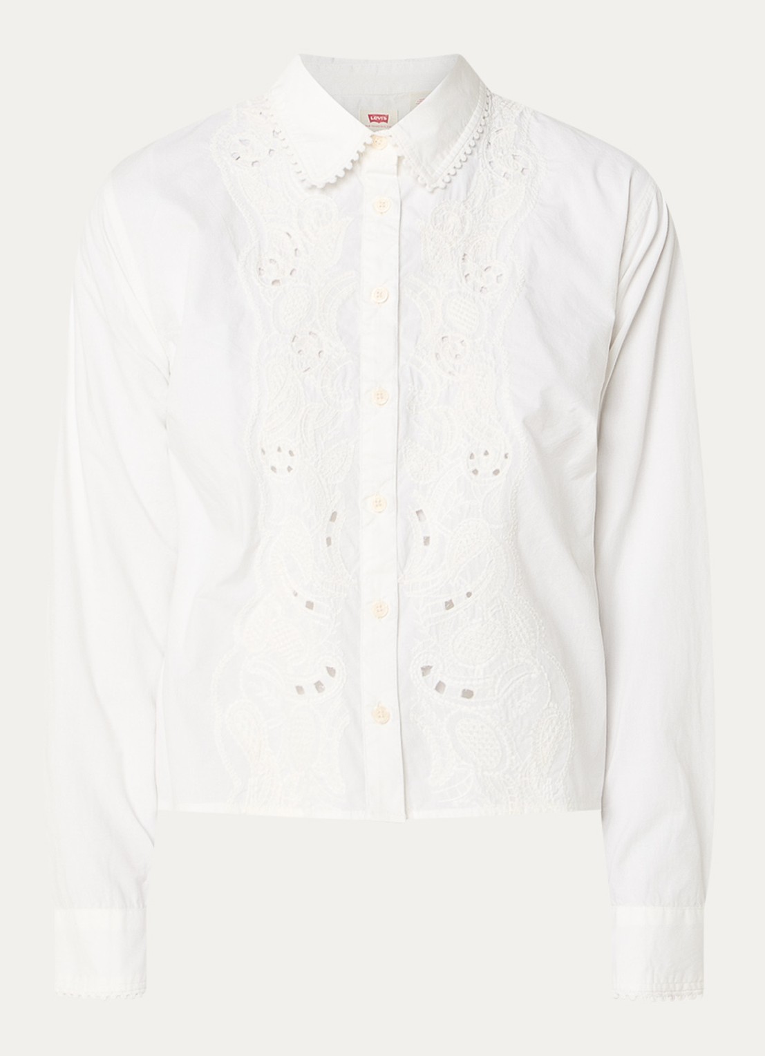 Levi's Blouse met opengewerkt detail - voorkant 5 wit
