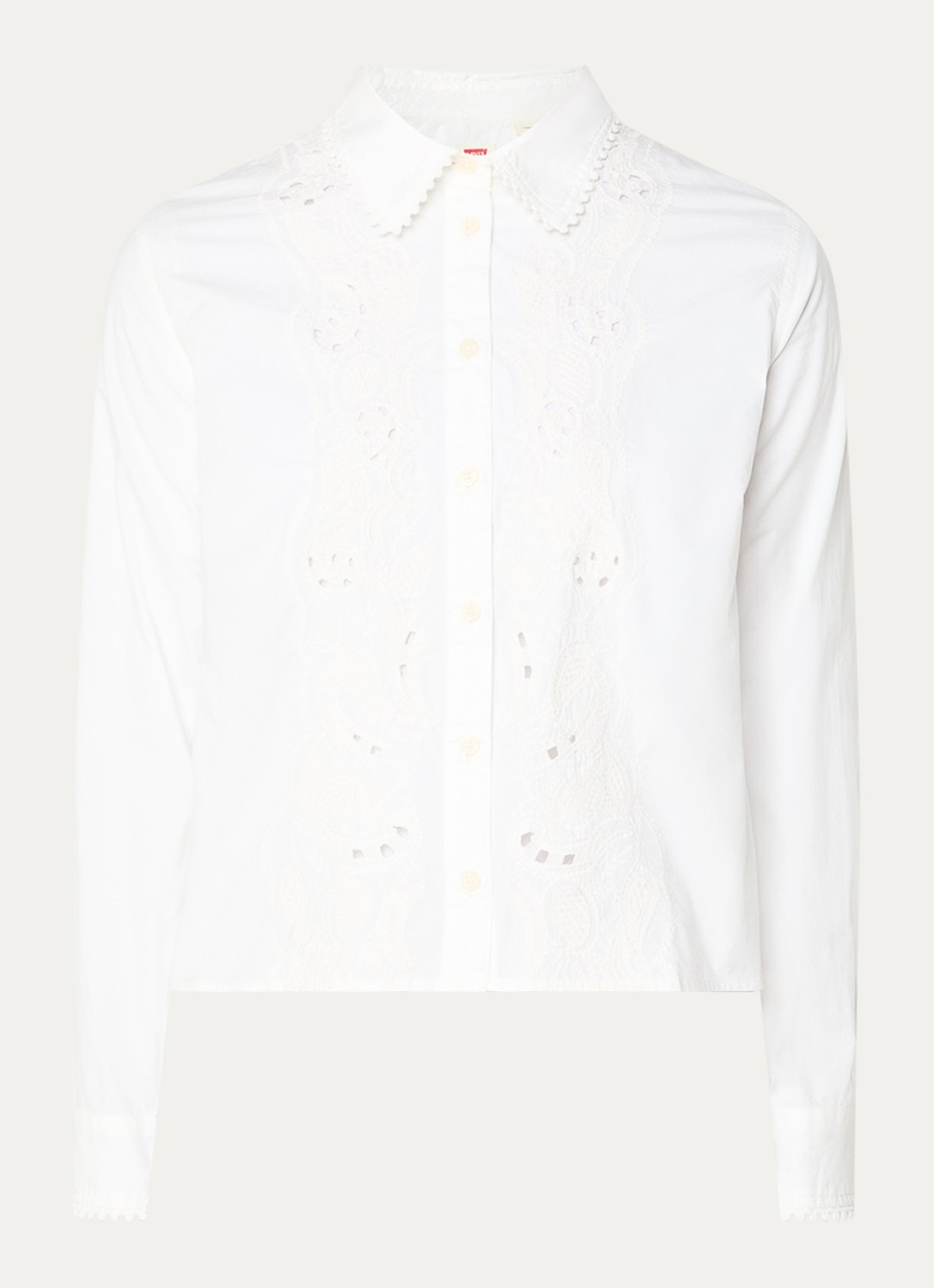 Levi's Blouse met opengewerkt detail - voorkant 7 wit