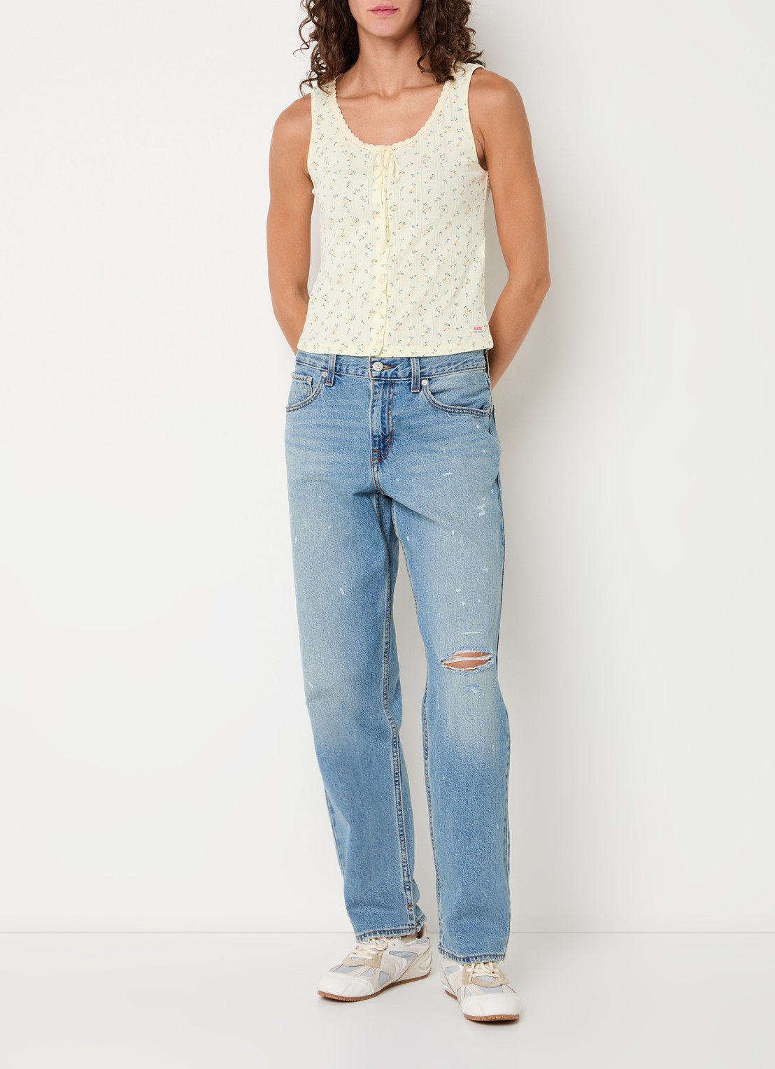 Levi's Blouse met print - voorkant 2 gebroken wit