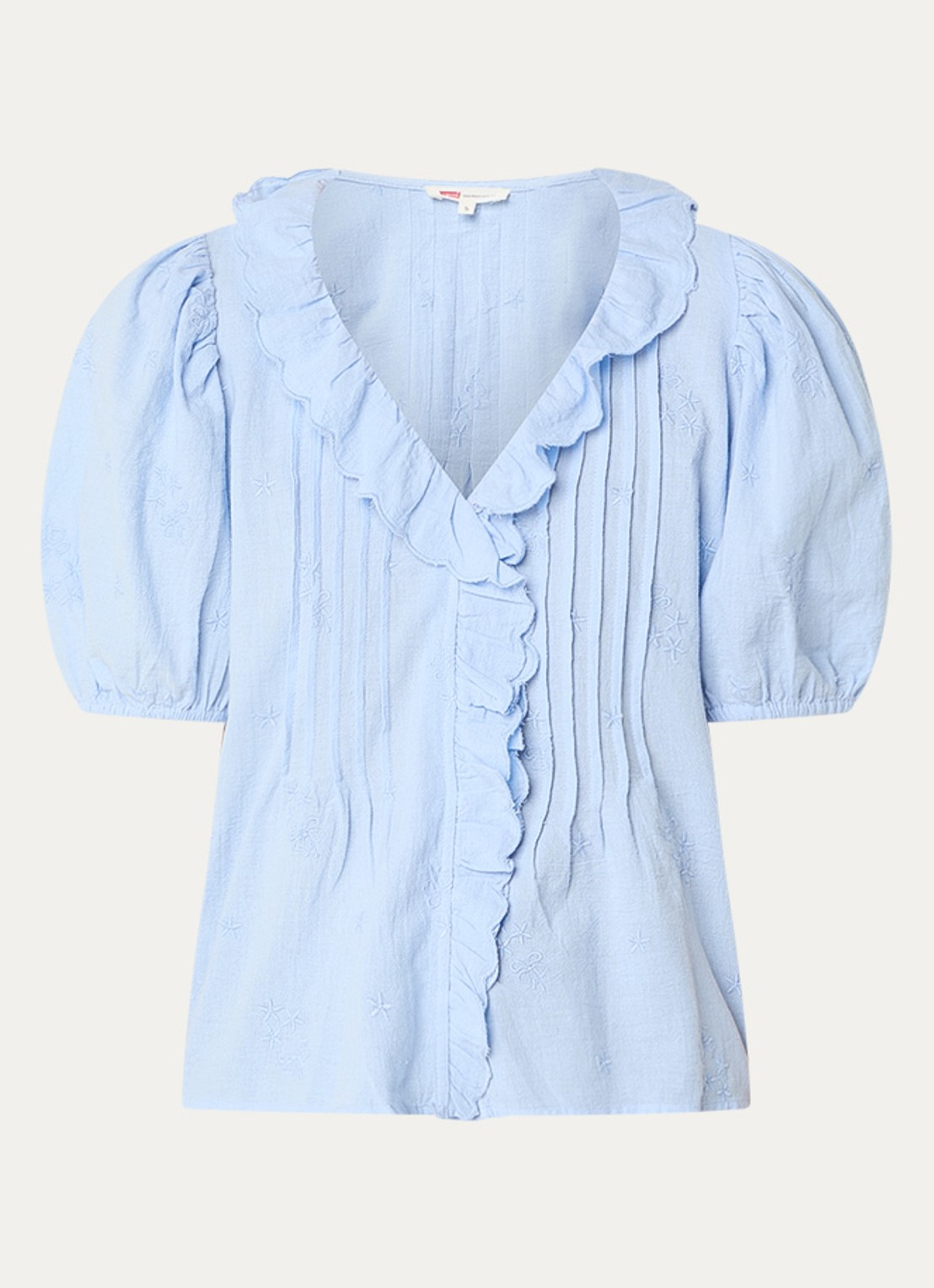 Levi's Blouse met ruches - voorkant blauw