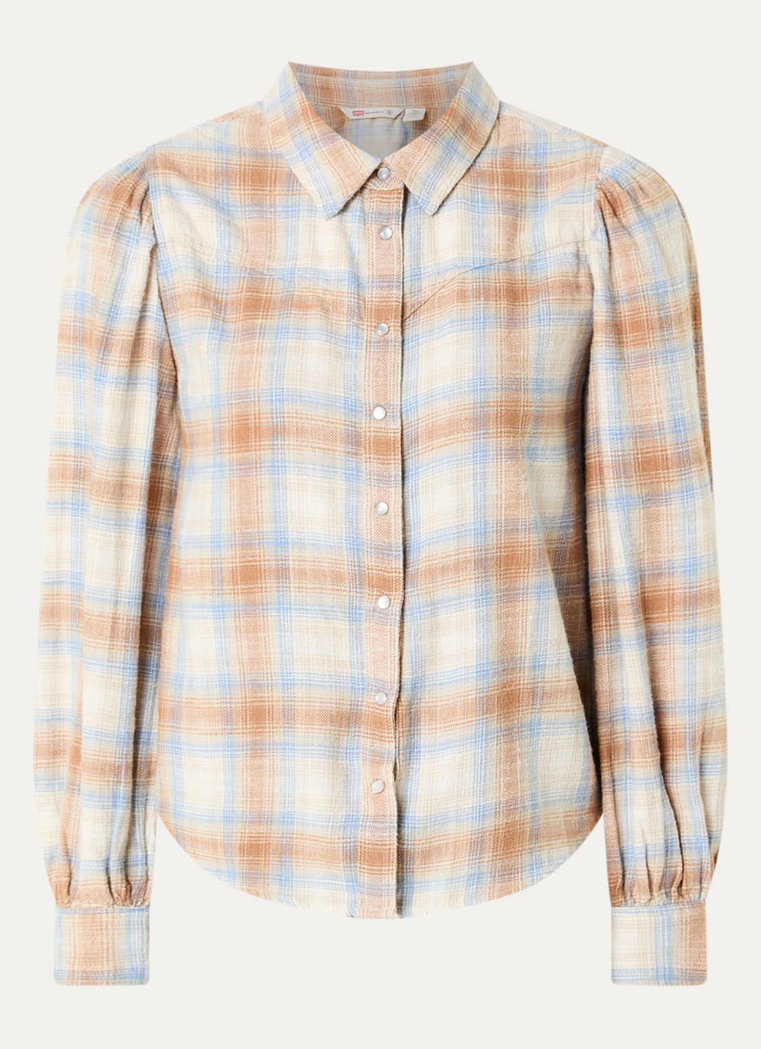 Levi's Blouse met ruitdessin - voorkant 2 beige
