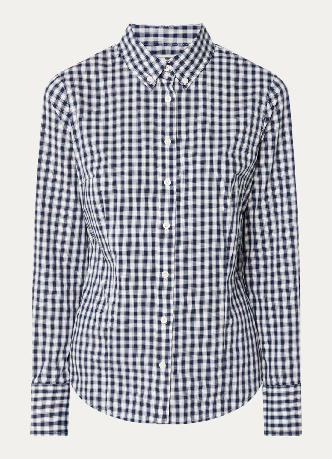 Levi's Blouse met ruitdessin - voorkant donkerblauw