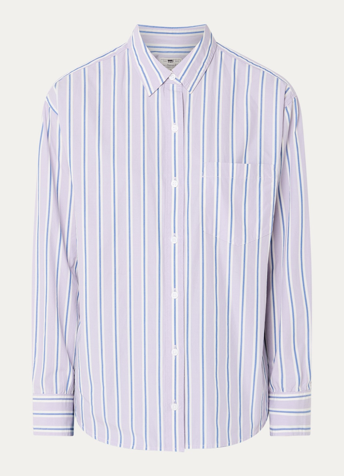 Levi's Blouse met streepprint - voorkant 3 lila