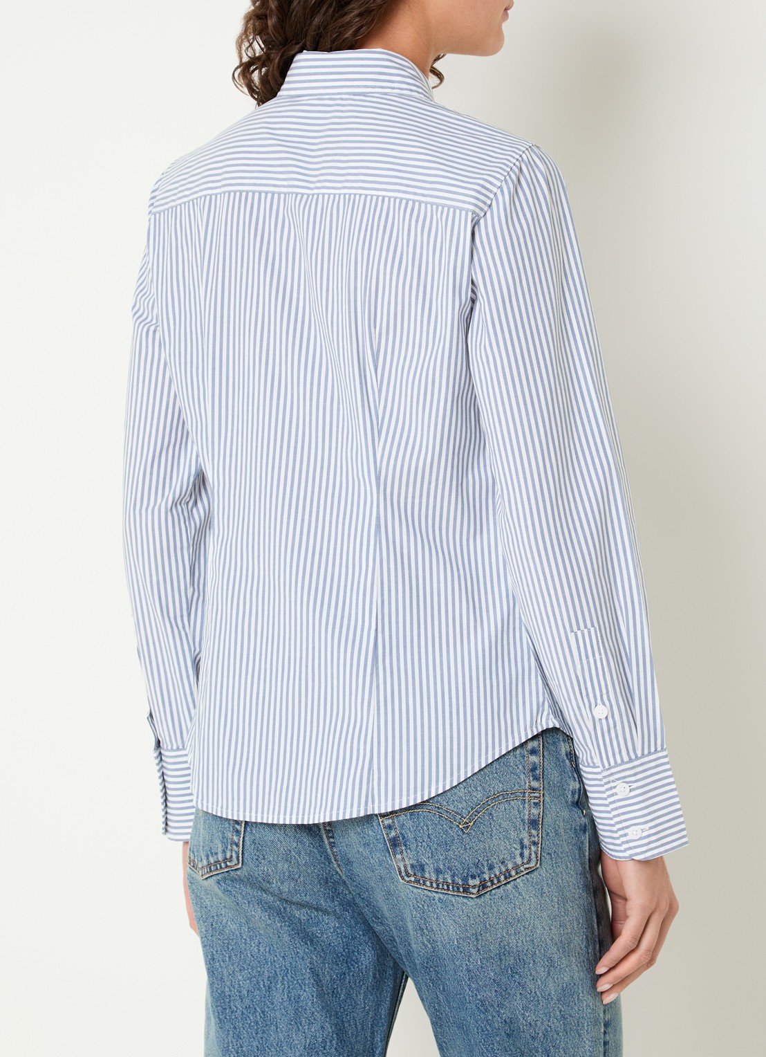 Levi's Blouse met streepprint - achterkant staalblauw
