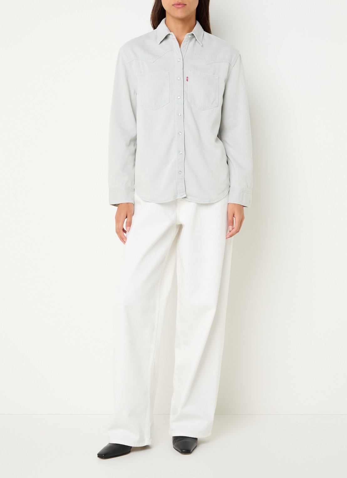 Levi's Blouse  - voorkant 4 lichtgrijs