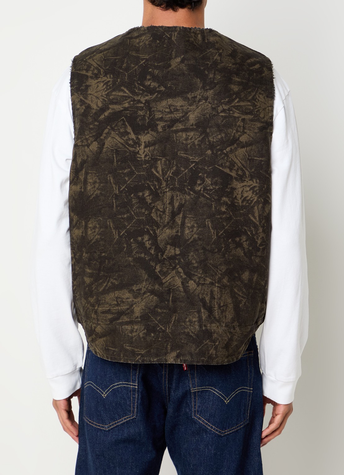 Levi's Bodywarmer met steekzakken - achterkant 4 bronsgroen