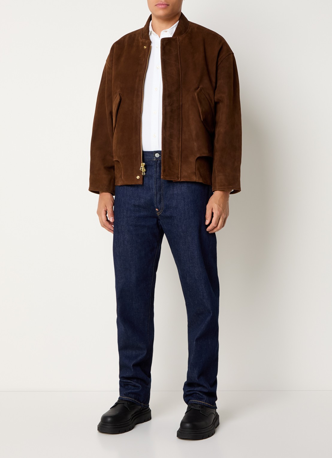 Levi's Bomberjack van suède  - voorkant 4 bruin