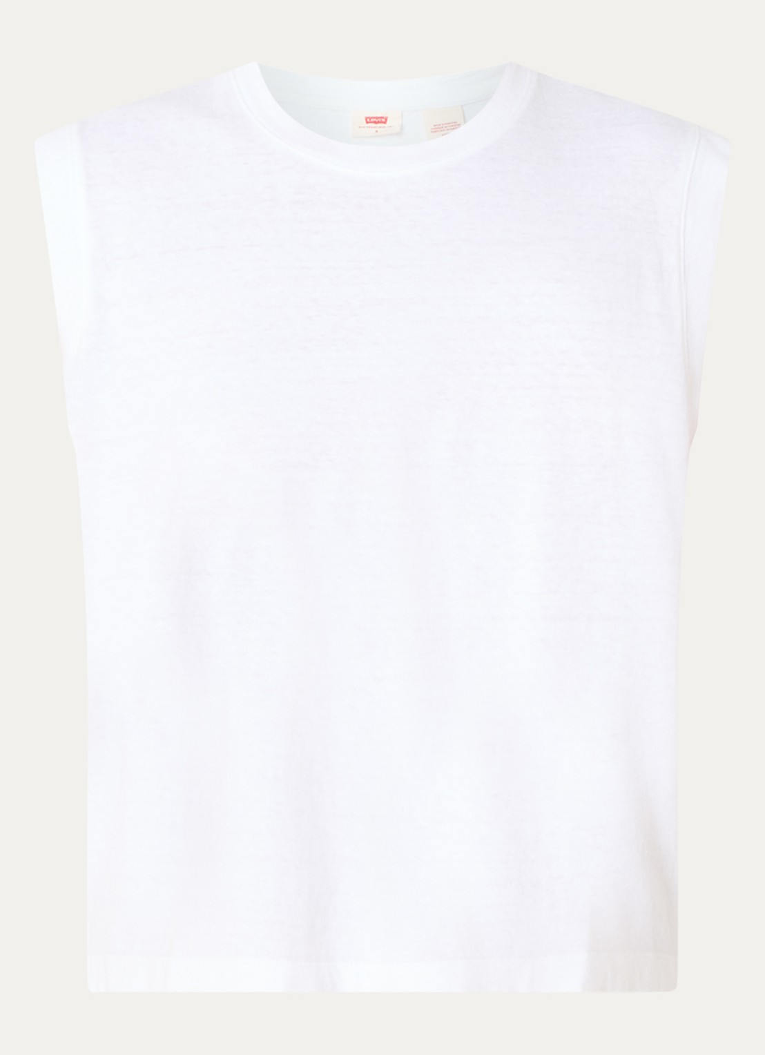 Levi's Boxy mouwloze T-shirt  - voorkant 2 wit