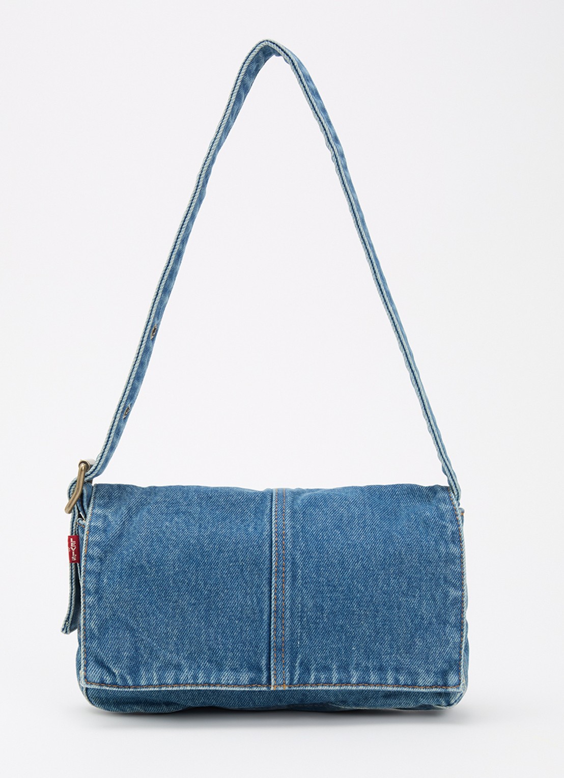 Levi's Brannan schoudertas van denim met verstelbare schouderriem - voorkant 2 indigo