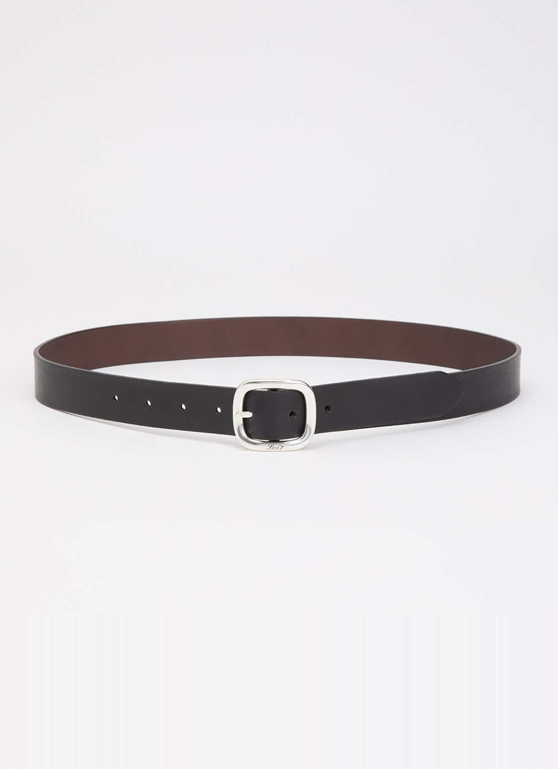 Levi's Cameron reversible riem van leer - voorkant 2 zwart
