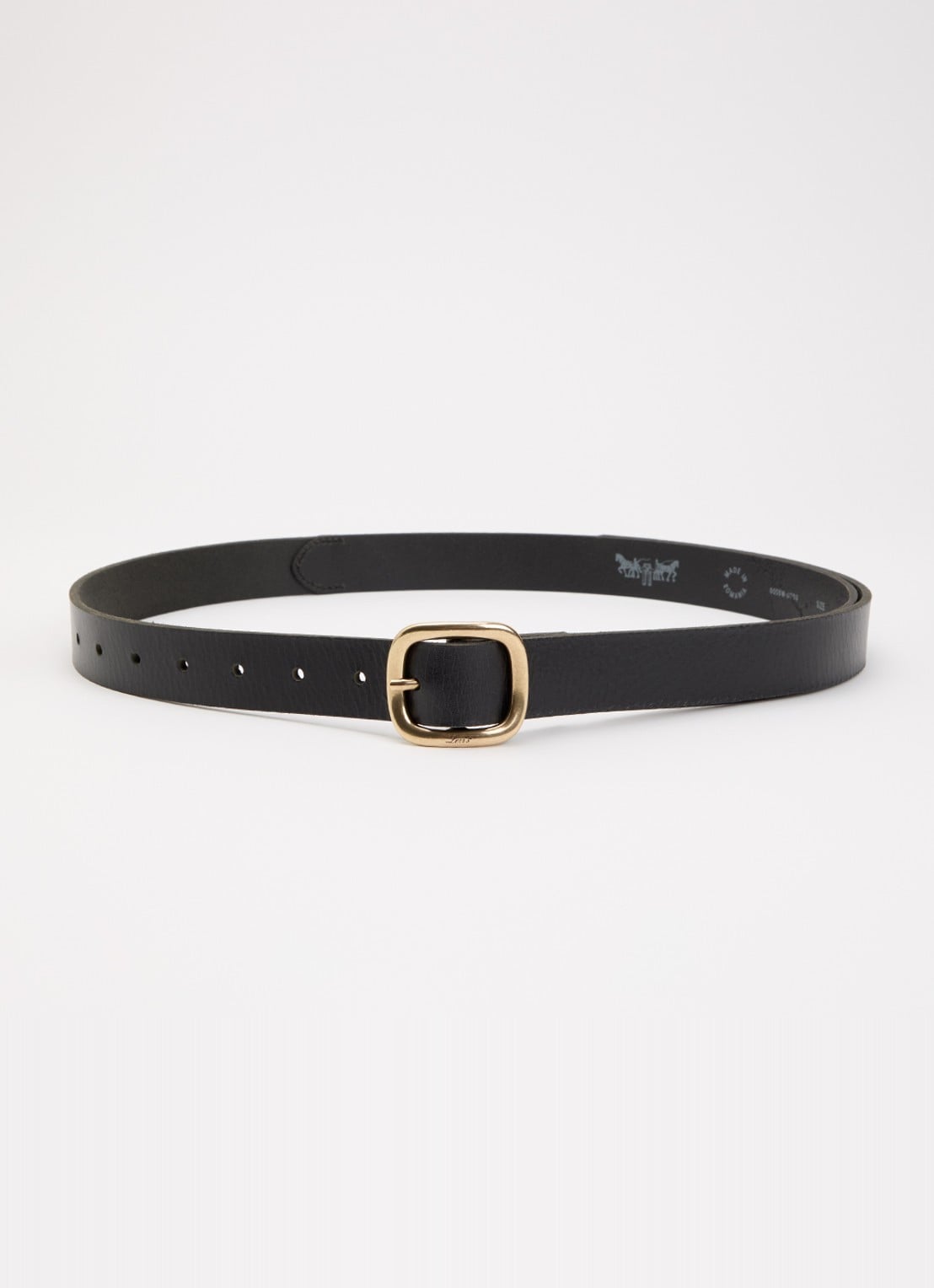 Levi's Cameron riem van leer - voorkant 2 zwart
