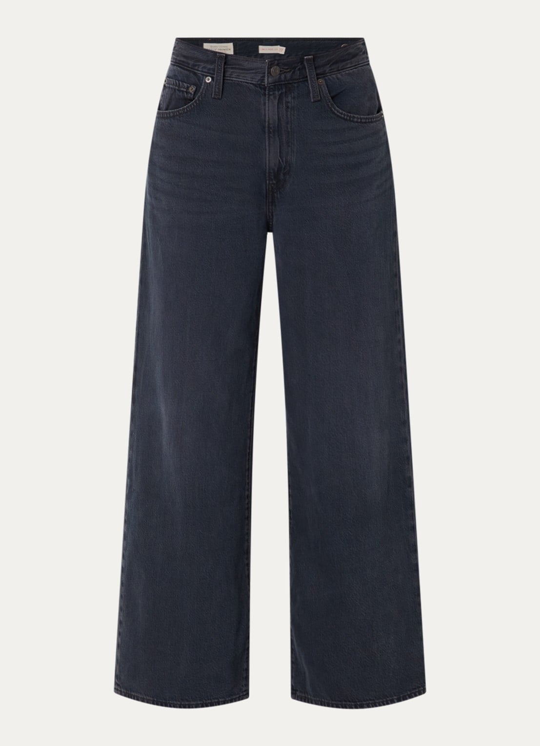 Levi's Cinch high waist wide leg jeans met donkere wassing - voorkant 2 indigo