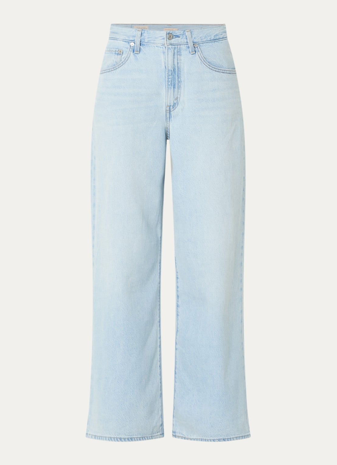 Levi's Cinch high waist wide leg jeans met lichte wassing - voorkant indigo