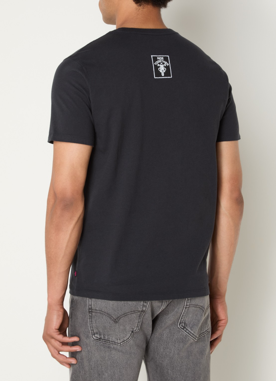 Levi's Community T-shirt met front- en backprint - achterkant zwart