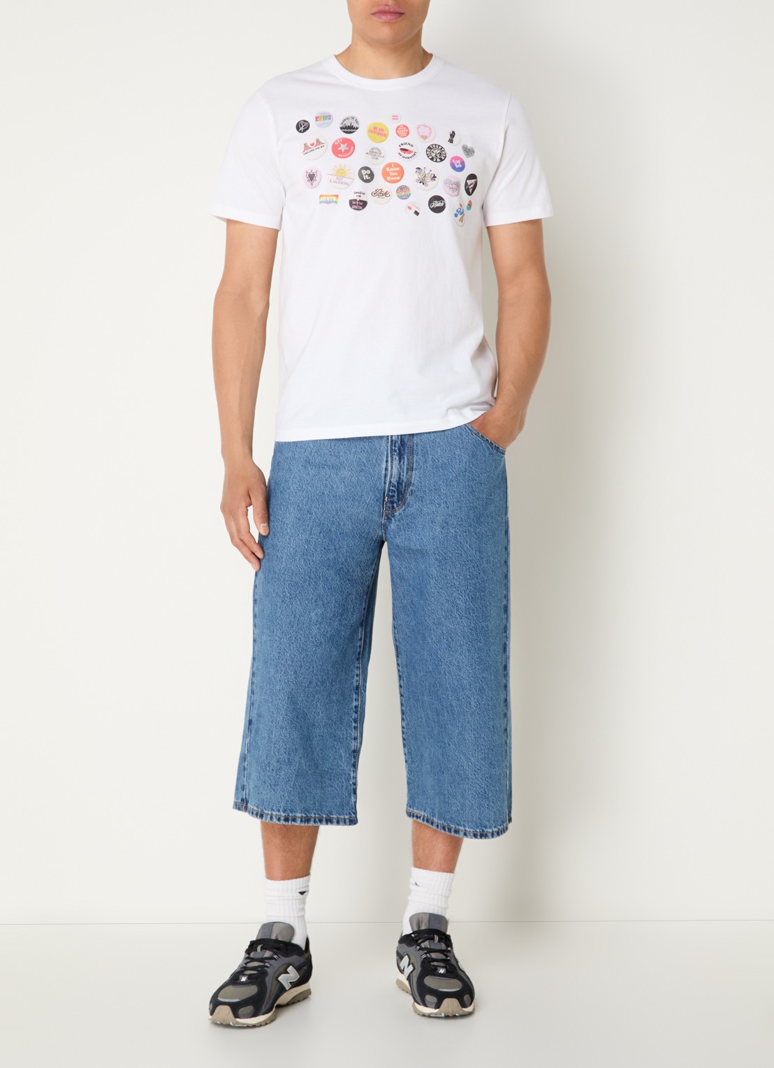 Levi's Community T-shirt met print - voorkant 2 wit