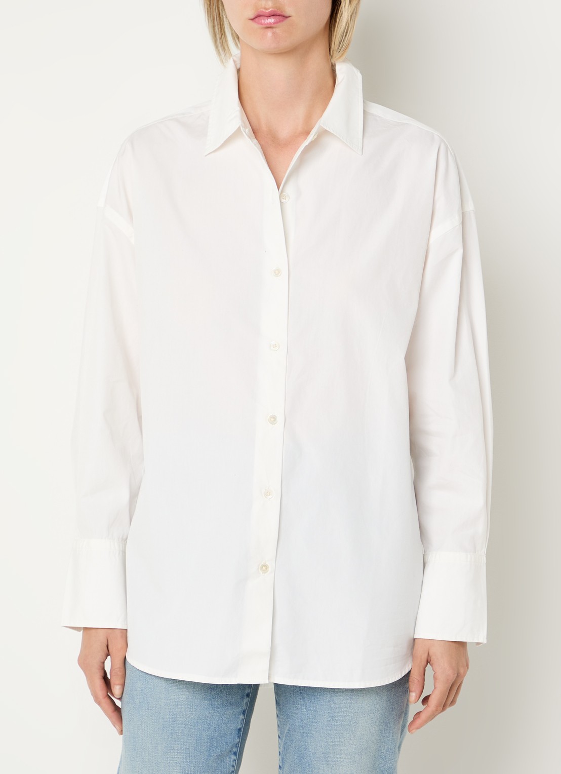 Levi's Core blouse met kraag - detail gebroken wit