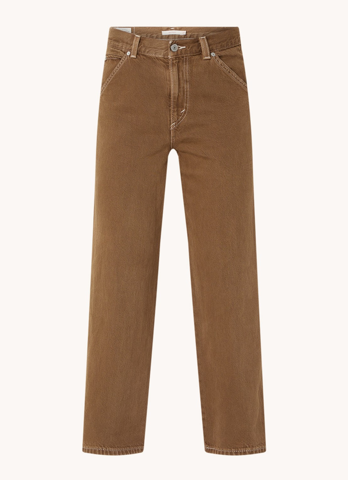 Levi's Dad Utility mid waist loose fit jeans - voorkant bruin