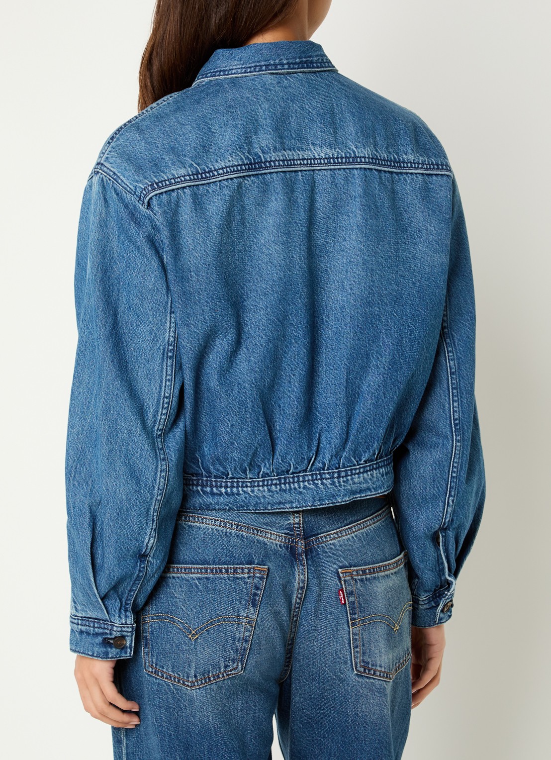 Levi's Dani Western spijkerjas met steekzakken - achterkant indigo