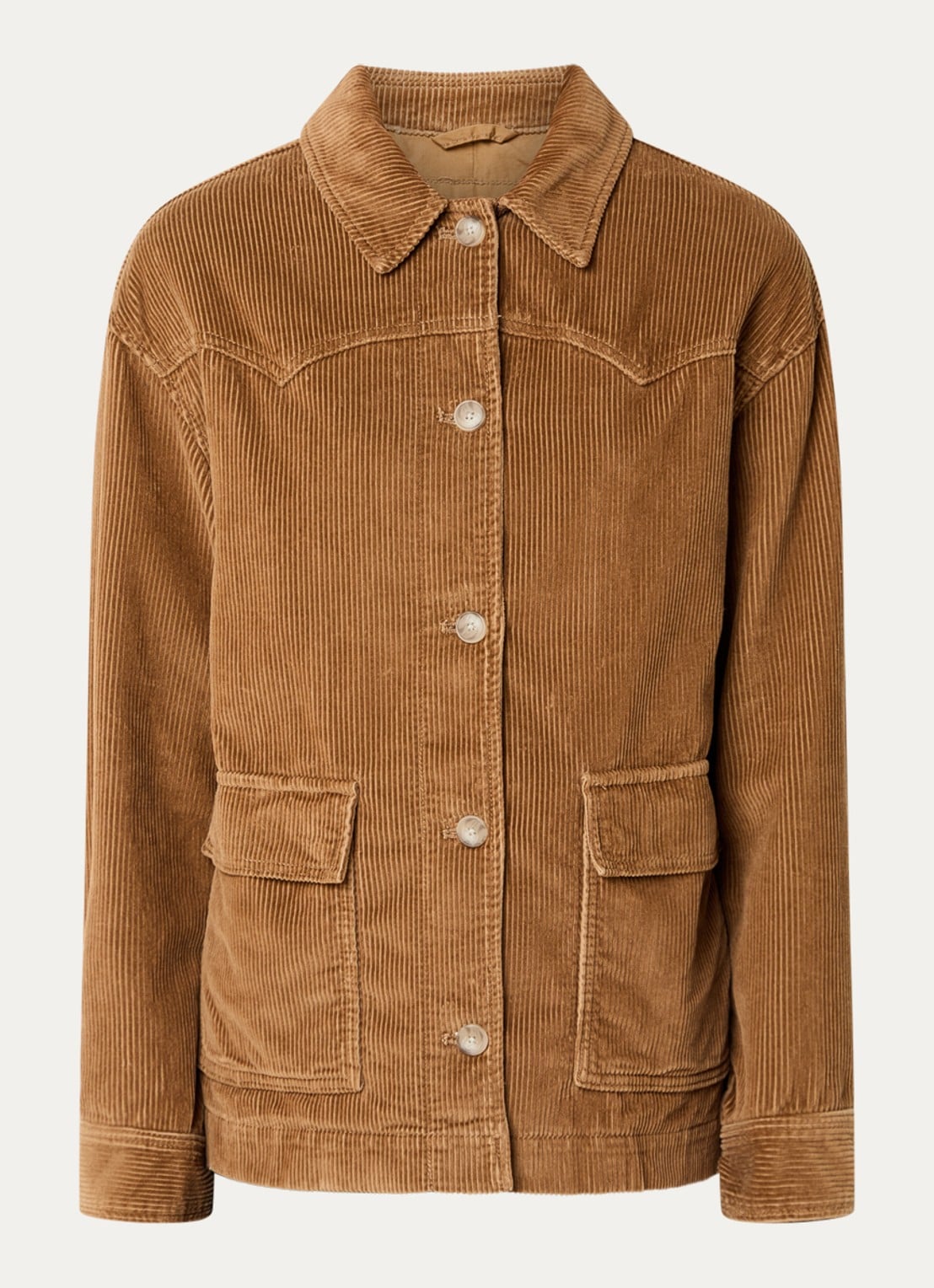 Levi's Demi overshirt van corduroy - voorkant 3 lichtbruin