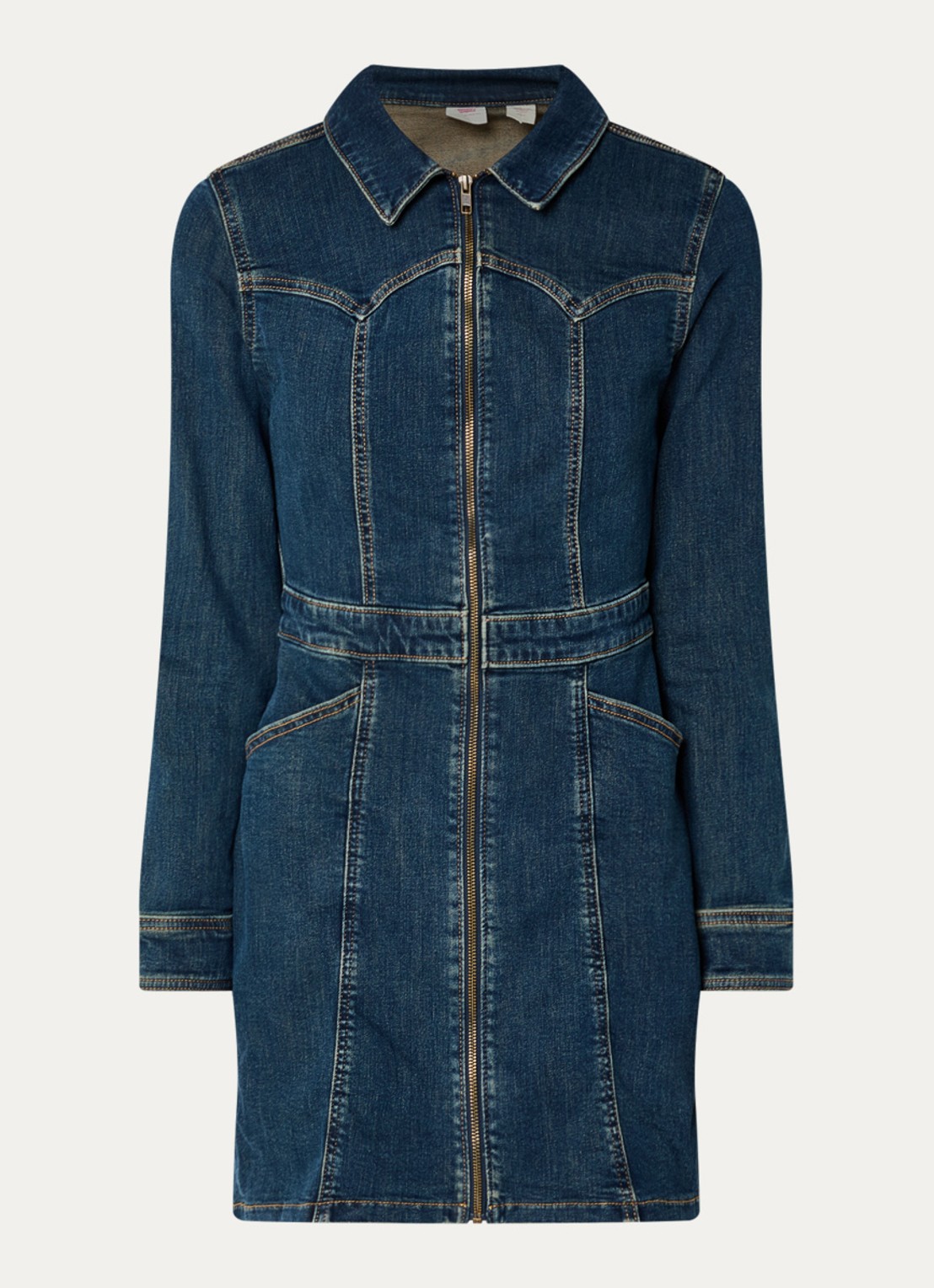 Levi's Denim jurk - voorkant indigo