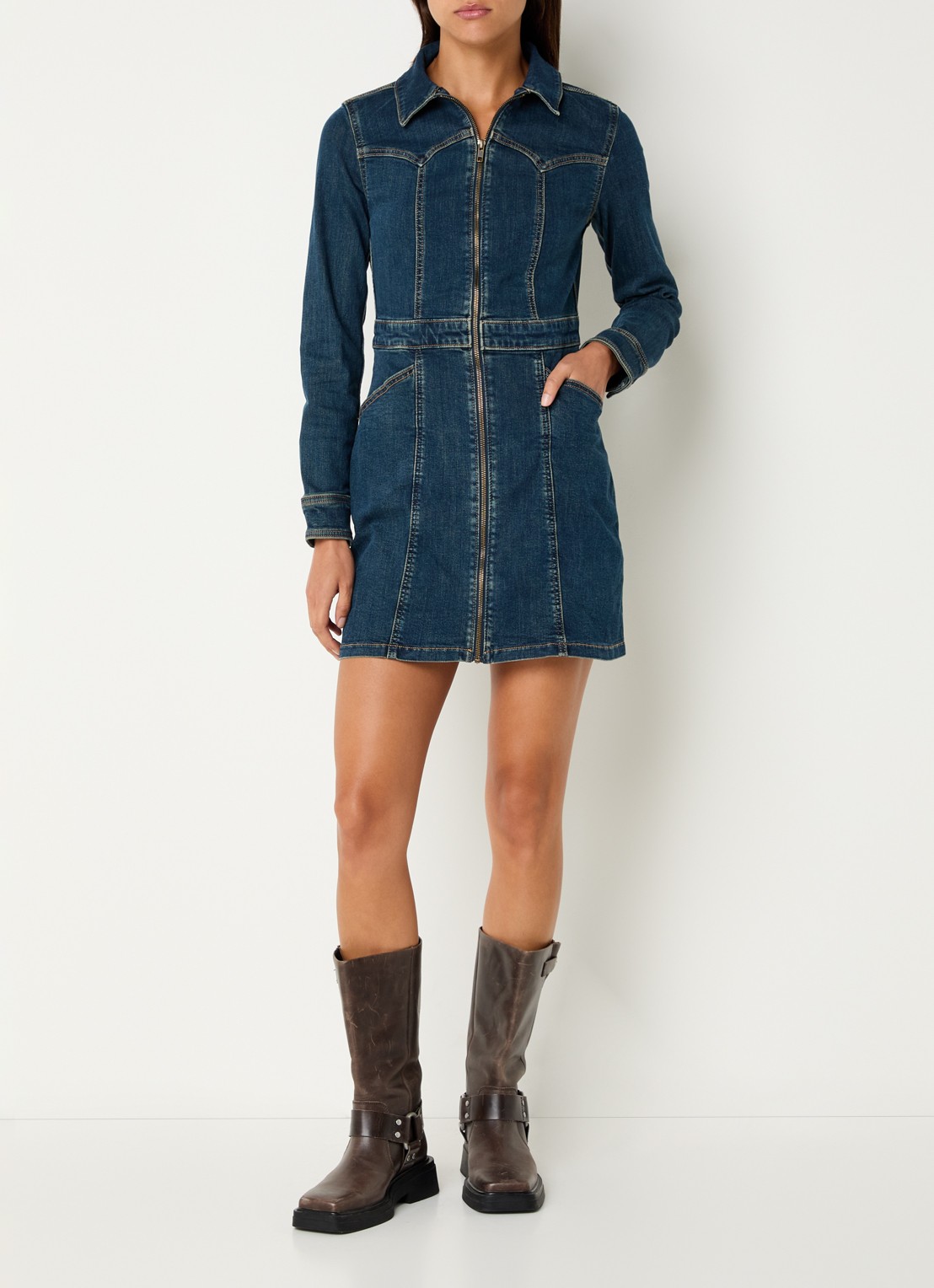 Levi's Denim jurk - voorkant 2 indigo