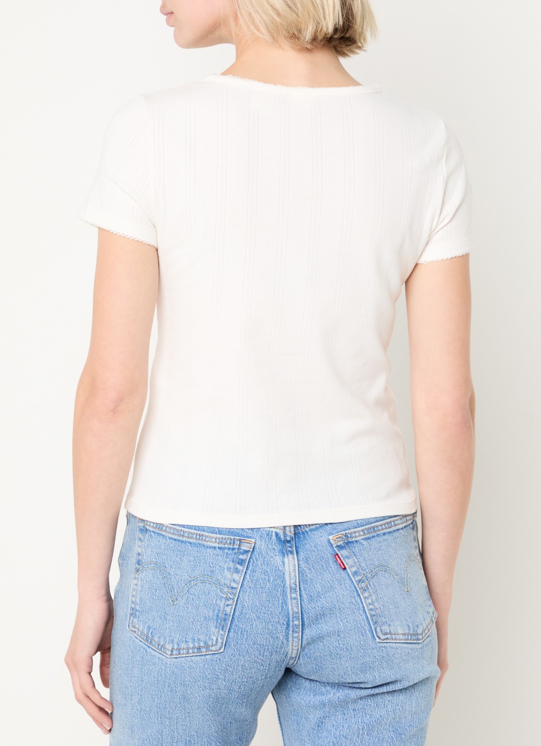 Levi's Dry Goods T-shirt met logo - achterkant 3 gebroken wit