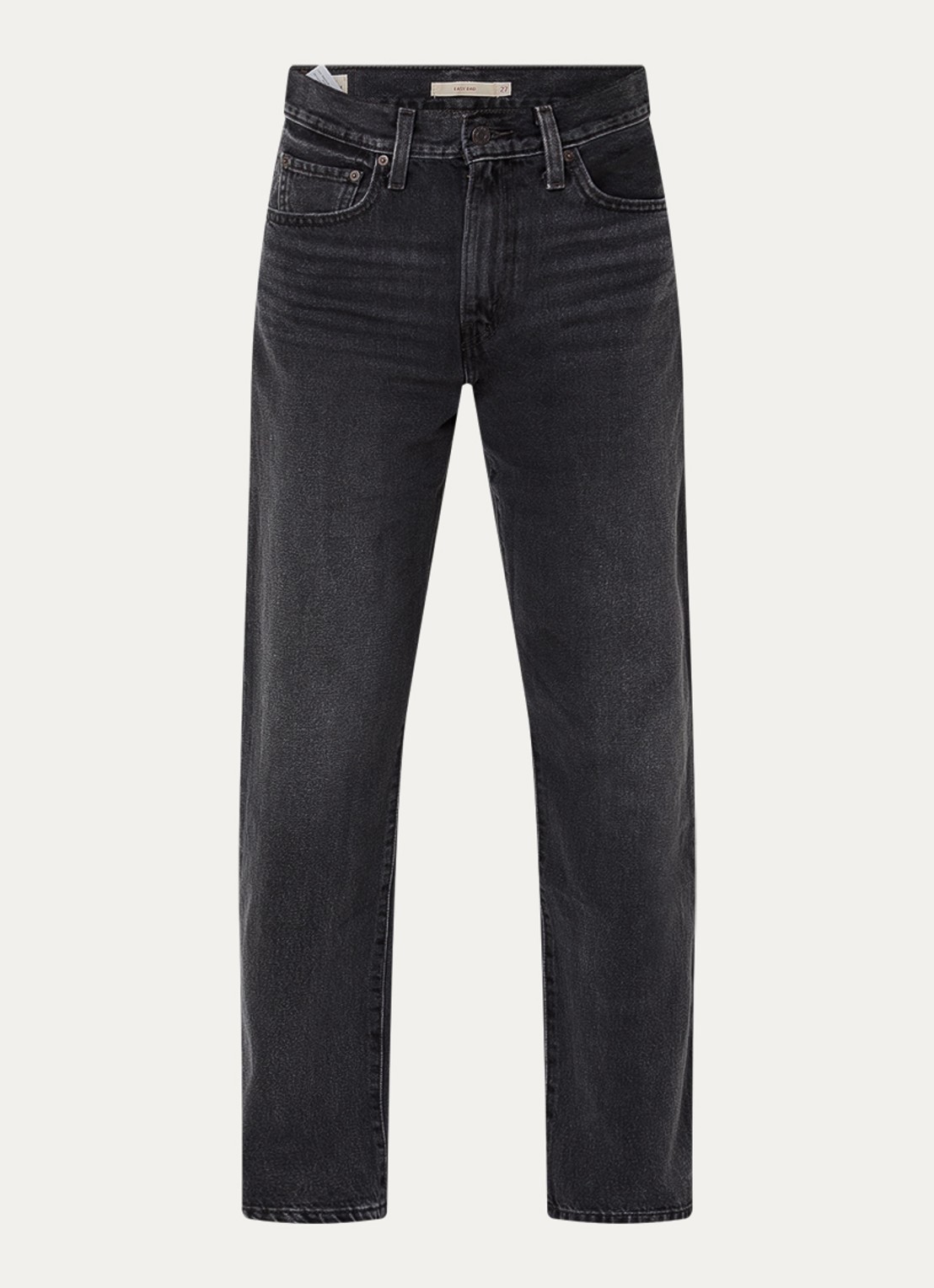 Levi's Easy Dad high waist straight leg jeans met gekleurde wassing - voorkant zwart