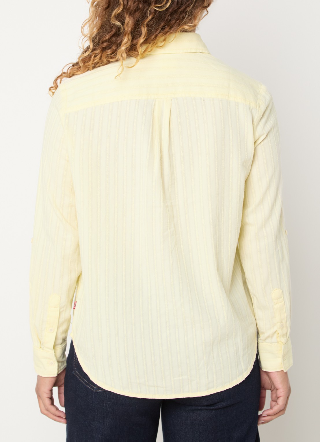 Levi's Elaine blouse met borstzakken en borduring - achterkant 3 lichtgeel
