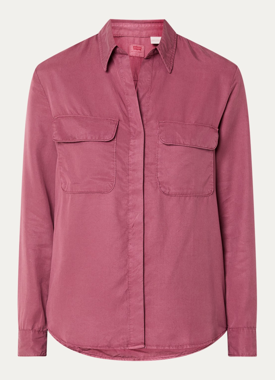 Levi's Elaine blouse met borstzakken - voorkant 2 kersenrood