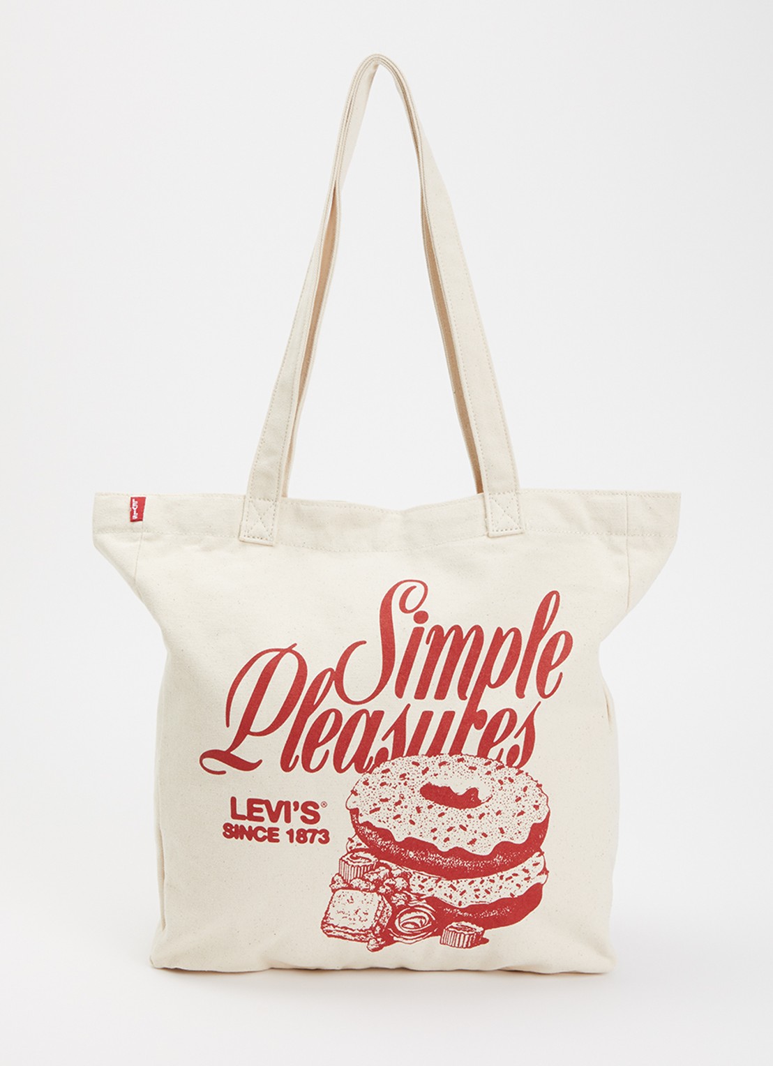 Levi's Everyday shopper met print - voorkant 5 beige