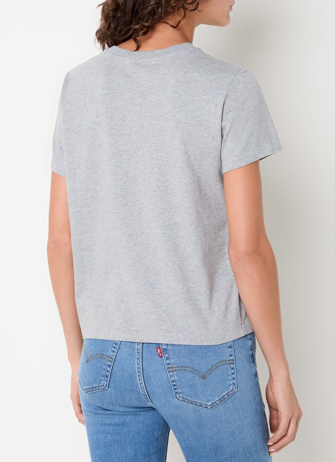 Levi's Favorite T-shirt met flockprint - achterkant 4 grijsmele