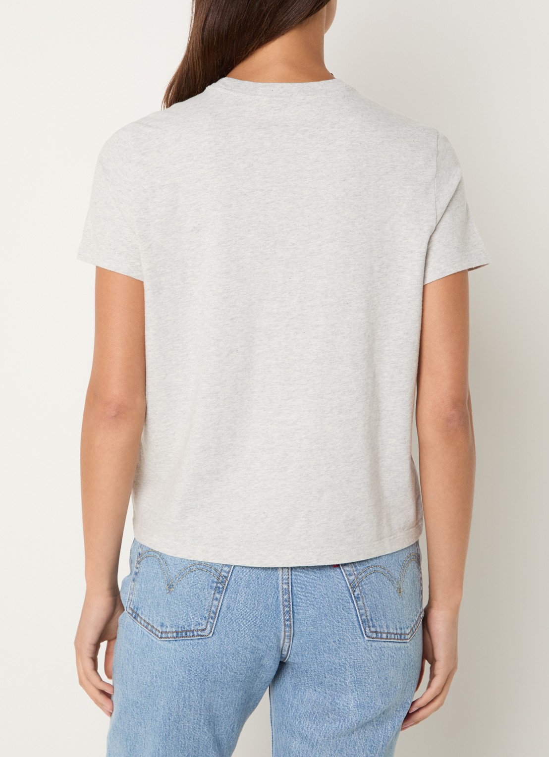 Levi's Favorite T-shirt met gemêleerd dessin - achterkant 2 grijsmele